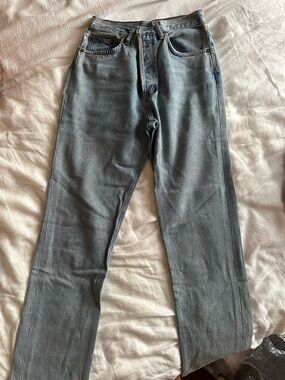 Agolde Straight-Leg Lana Jeans in Light Wash Blue